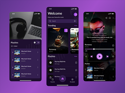 Music app app design ui