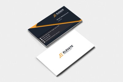 Elevate Technology - Modern Business Card business card design modern logo simple logo sleek logo technology logo