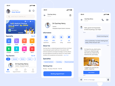 DocTalk - Doctor consultation app consultation design doctor figma health mobile ui uiux ux