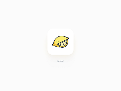 Lemon icon badge cute fruit icon iconography illustration lemon sticker svg vector