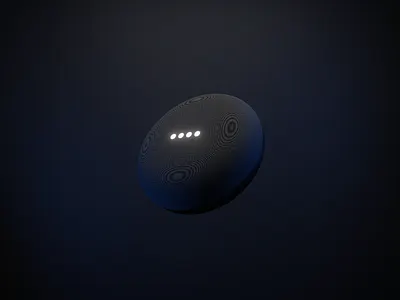 Google home mini Rendering 3d 3d modeling rendering