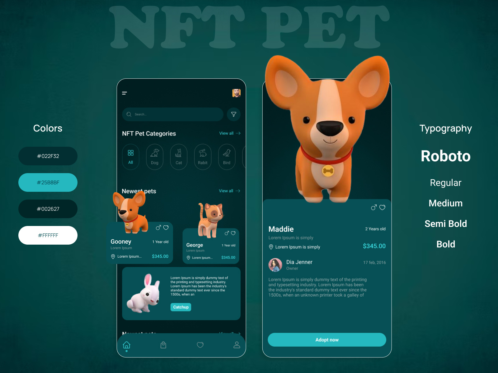 NFT Pet App🐕️ by Darshak on Dribbble