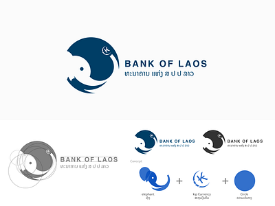 Logo Bank of Laos | Rebranding concept branding design elephant graphic design illustration logo rebranding