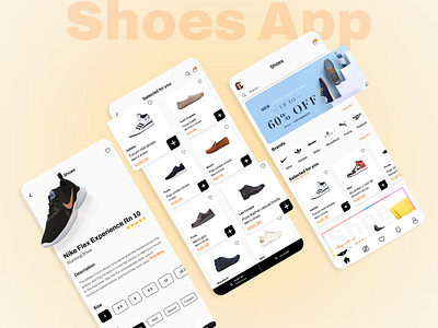 Ecommerce Shoes Mobile App 👟 app design ecommerce mobile app shoes app typography ui