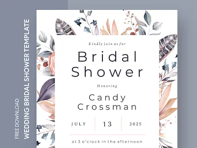 Modern Wedding Bridal Shower Free Google Docs Template bachelor bachelorette bridal bridal fĂȘte ceremony docs document engagement google hen party invitation ms powerpoint print printing shower template templates wedding