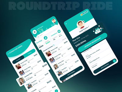Roundtrip Ride - Investor App👨‍⚖️ illustration roundtrip ride investor app ui design ux