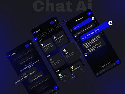 Chat AI 💬 chat ai app design graphic design logo typography ui