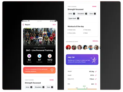 Class Report | Exploration app cards clean design ui ux