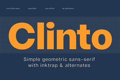 Clinto Geometric Sans app book branding crisp design editorial geometric sans graphic design illustration logo ui