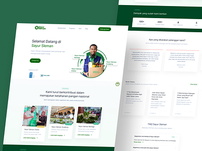 Sayur Sleman Company Profile Website branding company profile company website design indonesia minimal modern ui ux website