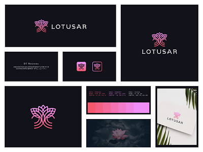 Loutsar Logo Design branding custom logo design elegant graphic design illustration logo lotus lotus logo minimal minimalist logo vector