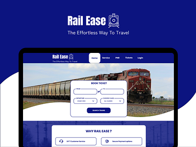 Ticket Booking Web Design design raileasy ui user experience ux webdesign