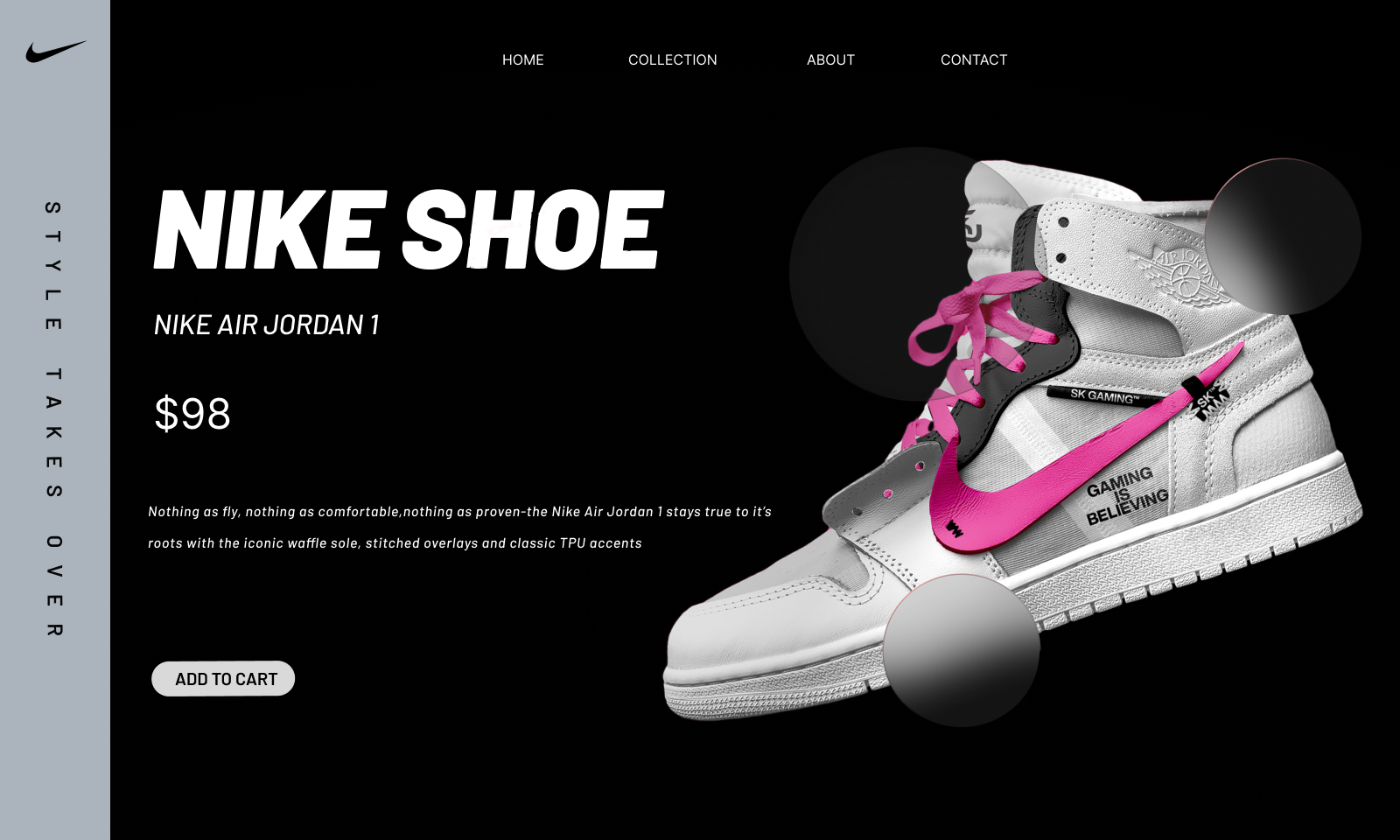 Nike Web Page by Krishanku Borah on Dribbble