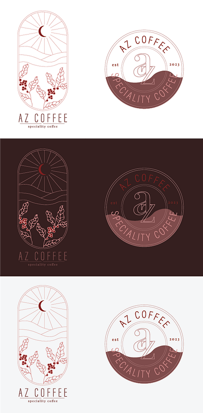 AZ Coffee Branding branding design graphic design illustration logo typography vector