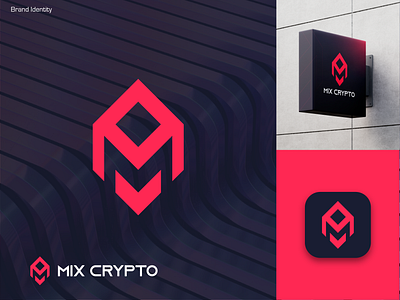Crypto Logo - M Logo - Mix Crypto Logo Design branding design graphic design icon logo typography vector