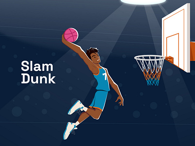 Slam Dunk ball basketball basketball illustration character character basketball illustration slam dunk slam dunk illustration vector