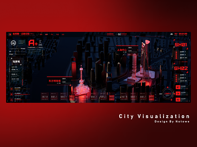 City Visualization-demo3 3d dashboard data visualization design illustration ui webdesig