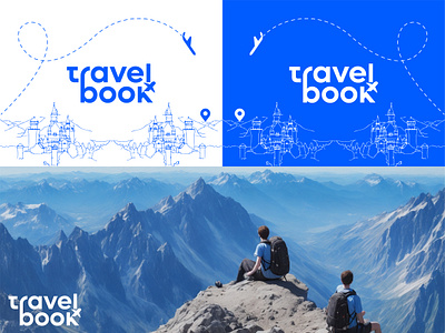 Travelbook Logo Design 3d animation app branding design graphic design illustration logo ui vector