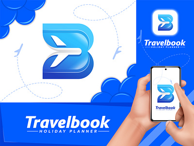 Travelbook logo Design 3d animation app branding design graphic design illustration logo ui vector