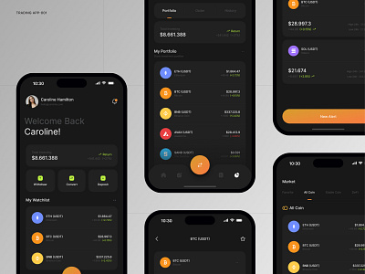 Doit - Trading Apps app bitcoin crypto crypto app design mobile mobile ui trading trading app ui uiux user interface