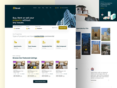 ibraat | Property Listing Web UI dailyui design flat landing page minimal portfolio real estate responsive ui ui design ui ux uiux ux ux design uxdesign uxui web web design website website design