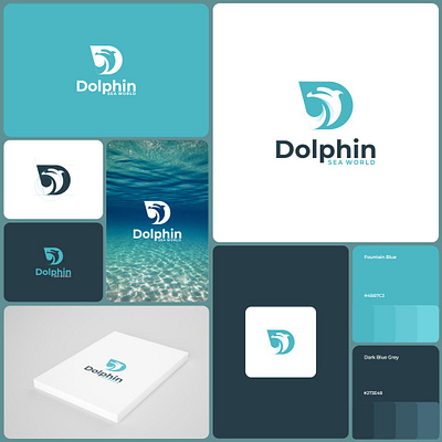 Dolphin Logo animal logo art brand brand design branding company design dolphin graphic graphic design icon illustration logo mascot nature ocean sea symbol vector wild