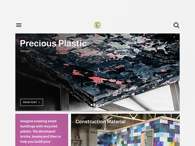 Exploration - Precious Plastic Products Page bento boxes brand grid landing page pattern pink plastic product design recycle ui white