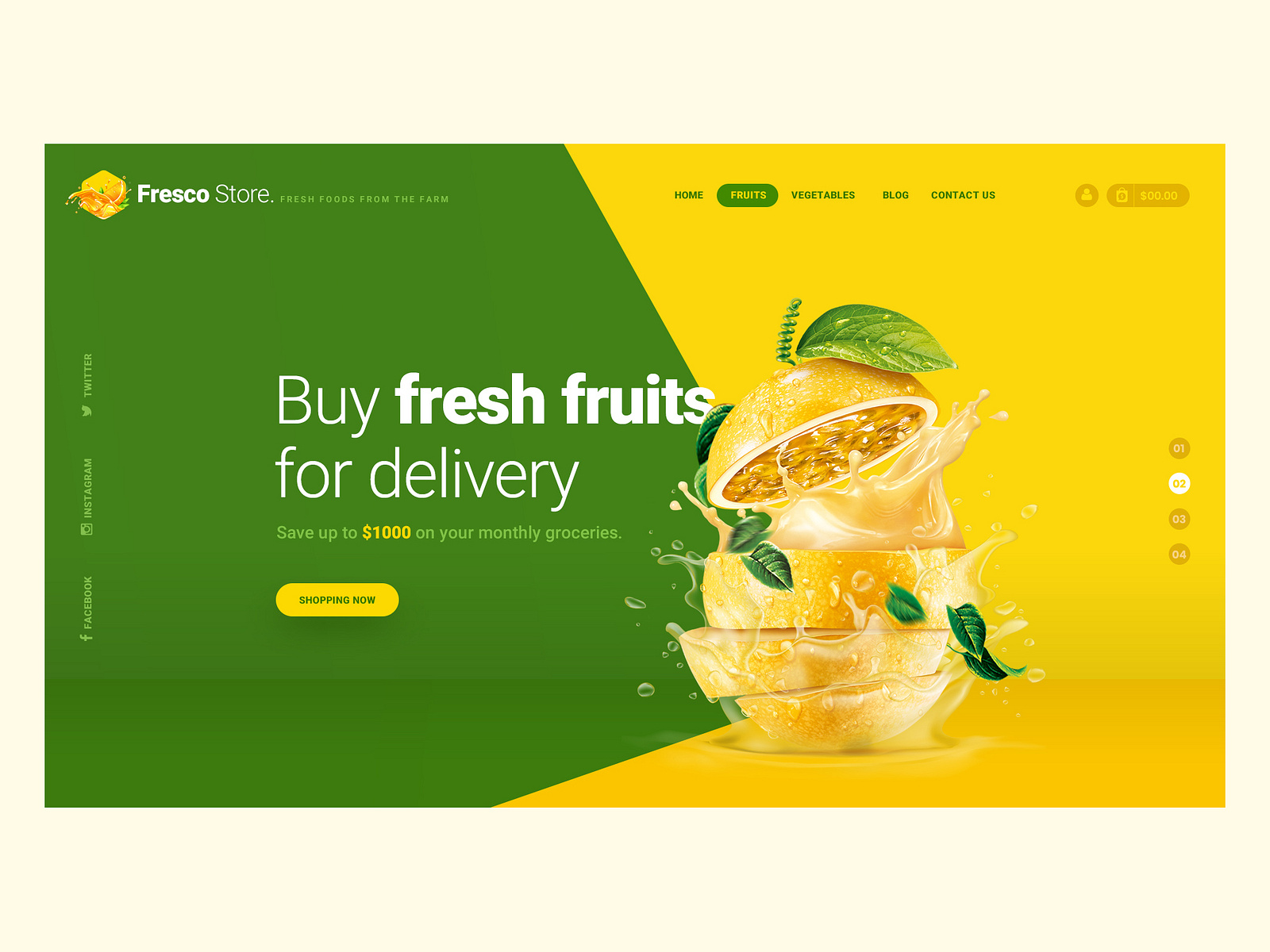 Fruits Store Landing Page by Leo on Dribbble