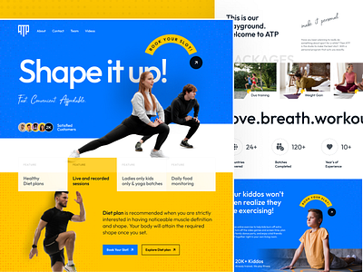 Fitness Training Landing Page UI clean concept daily ui dailyui design fitness ui fitness website flat flat design landing landing page minimal minimalism modern simple ui ui design uidesign ux web