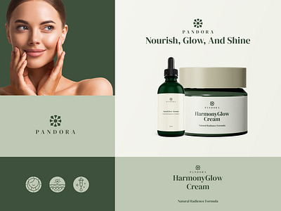 PANDORA SKINCARE BRANDING ad ads beauty branding email design graphic graphic design icon logo packaging serum skincare social media ui ux vector woman