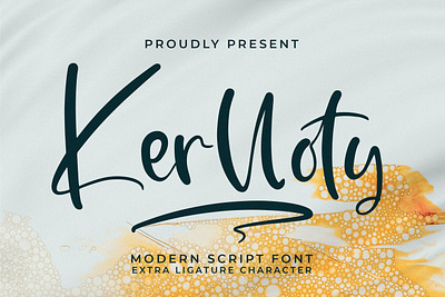 Kerlloty - Modern Script Font abc