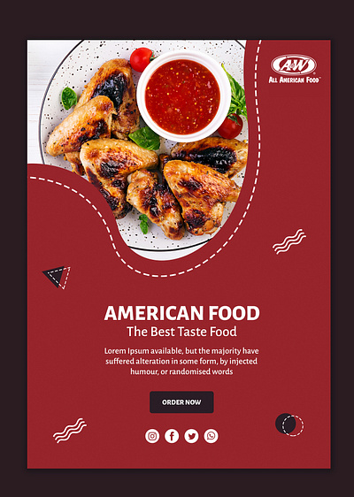 American Food Poster Design foodillustration starsandstripes