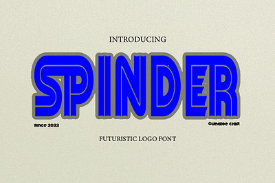 Spinder Font branding cover etc graphic design logo logotype movie title web title
