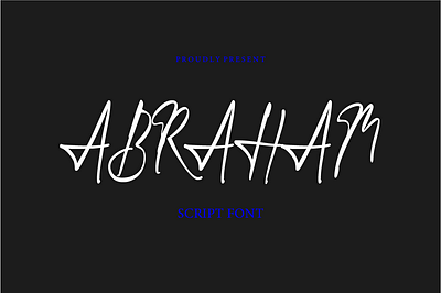Abraham script font 3d animation branding graphic design logo motion graphics