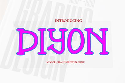 Diyon Font brand branding comic digital design document type logo logo type