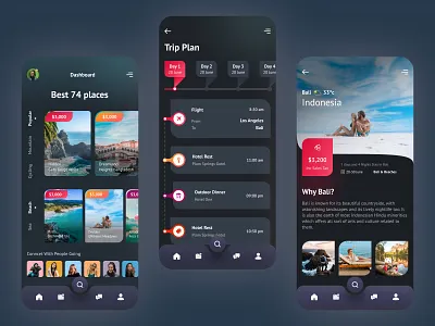 Travel App UI 3d app booking app flight hotel mobile app mobile ui tour tourism tourist tours travel travel agency travel app travel app ui trip ui uiux ux vacation travel
