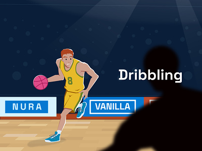 Dribbling Basketball ball basketball basketball illustration character character basketball dribble dribbling dribbling ball dunk illustration slam dunk