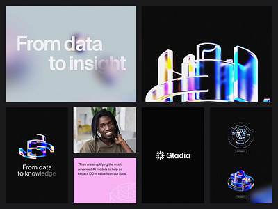 🧠 Gladia 3d animation audio brand branding crystal crystals data gladia insights knowledge leverage motion power single api website