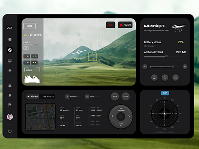 DJI Mavic pro Interface concept branding motion graphics ux