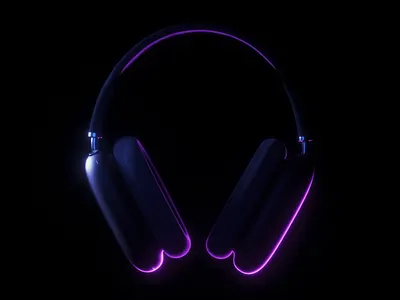 Airpods Max Dark Mode 3d 3d art 3d model airpods airpods max animation apple art art direction c4d cinema 4d design headset lights music octane sound technology