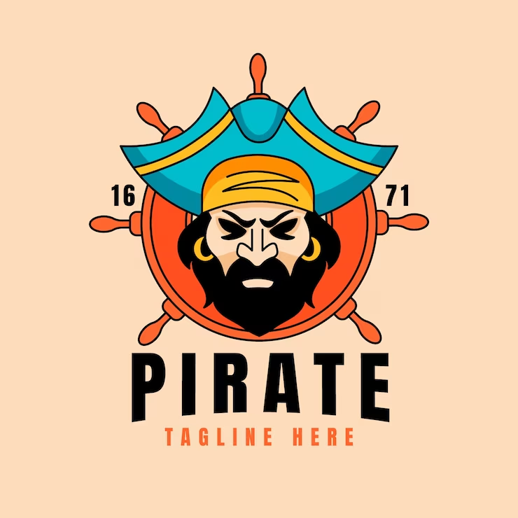 Pirates Logo for a Vine shop or Bar. by Alpha Team on Dribbble