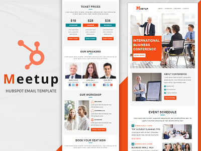 Meetup – HubSpot Email Newsletter Template email email template hubspot template template