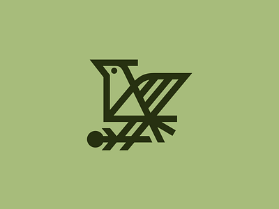 Bird logo berry bird branding eco forest geometry logo logotype minimalism nature