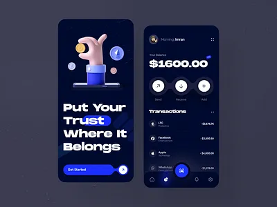 Finance Mobile App app app design baking app bank banking design finance finance app financial app fintech fintech app illustration minimal mobile app mobile app design mobile design mobile ui typography ui ux