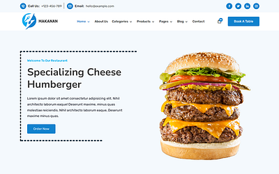 Makanan - Restaurant WordPress Theme and Website Template