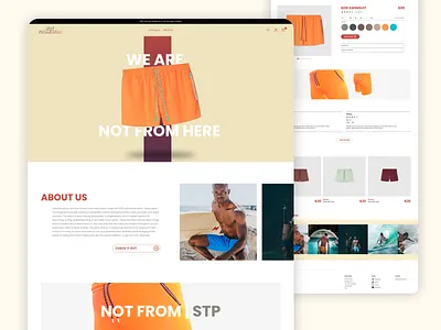 Not From Here - Custom Shopify Page 3d animation logo motion graphics ui
