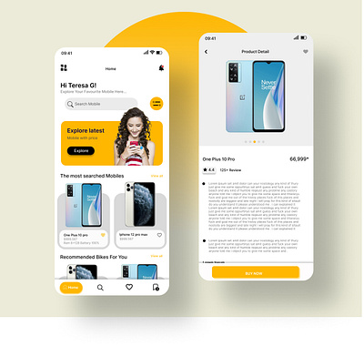 E commerce App Design app branding design graphic design mobile app typography ui