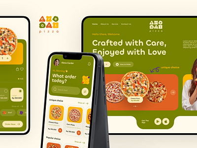 Creaft Pizza - Web & Apps branding clean ui design fast delivery apps food delivery apps illustration landingpage pizza mobile apps pizza website trend ui design ui uidesign uiux webdesign