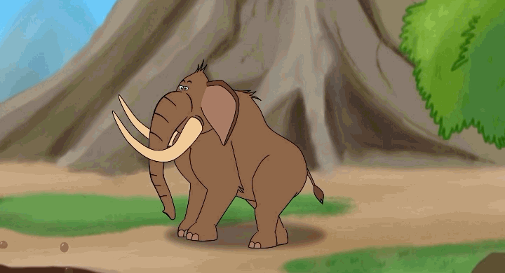 Mammoth animation 2 2d ani animation motion graphics