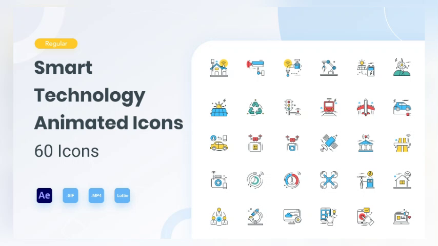 Animated Smart Technology Icons (GIF, Lottie, AEP, MP4) by Mackenzie L ...